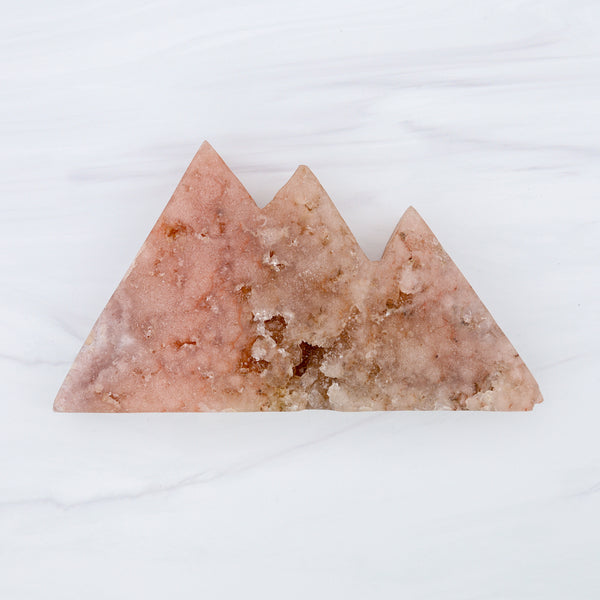Pink amethyst crystal mountain
